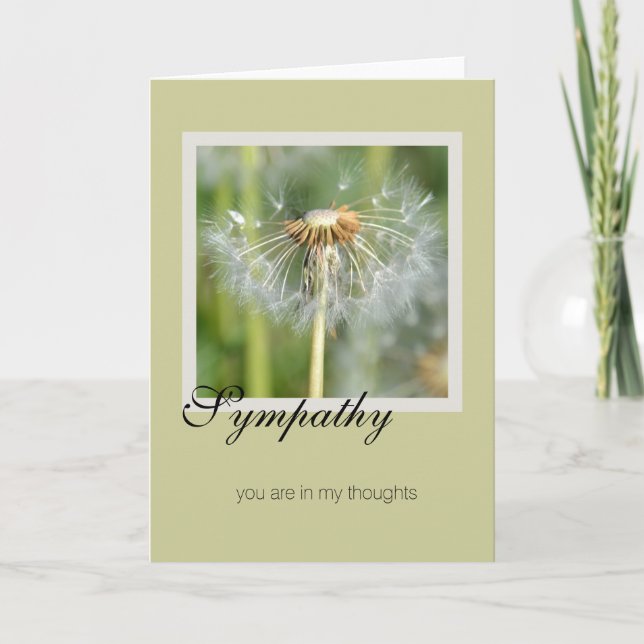 Dandelion Sympathy Card (Front)