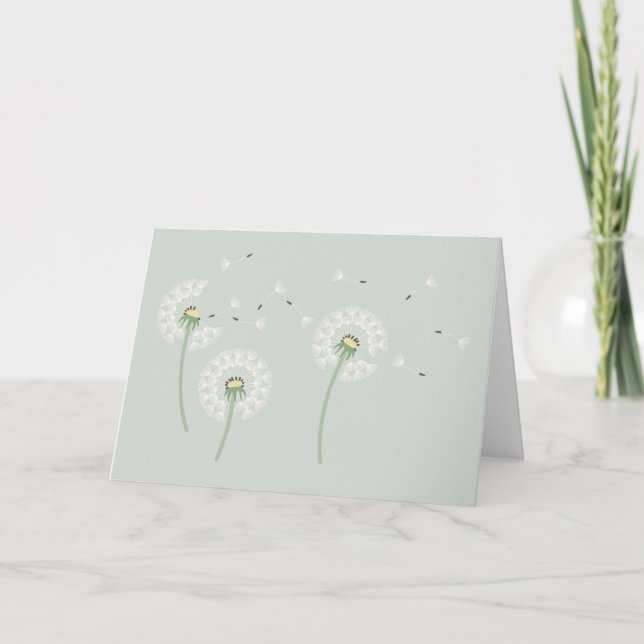 Dandelion Sympathy Greeting Card (Front)