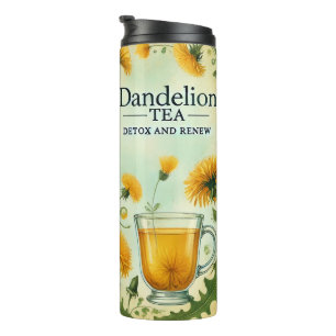 Dandelion Tea Design AI art  Thermal Tumbler