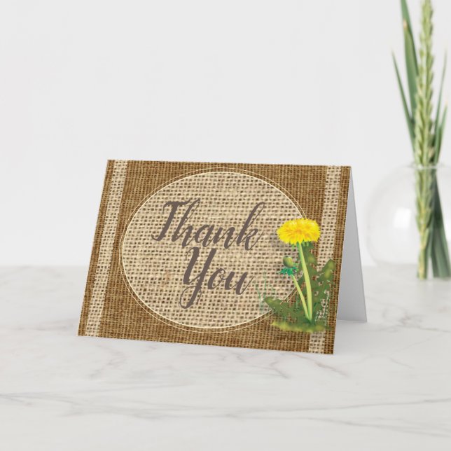 Dandelion Thank You card (Front)