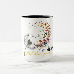 Dandelion to Butterfly Design Mug