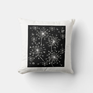 Dandelion, Wild Flowers, and Honey Bees Cushion