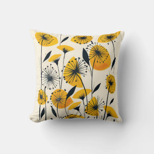 Dandelion wildflower field cushion