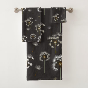 Dandelion Wildflower Pattern Bath Towel Set