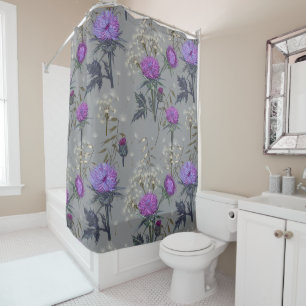 Dandelion Wildflower Pattern Shower Curtain