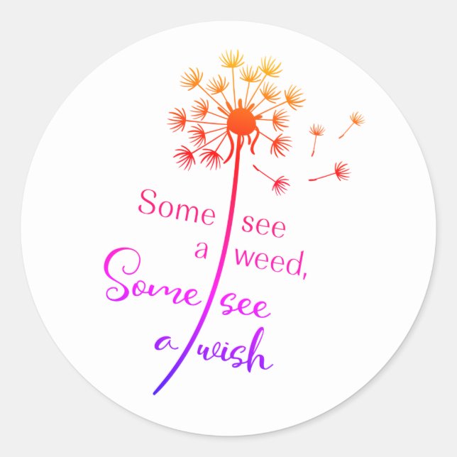 Dandelion Wish  Classic Round Sticker (Front)