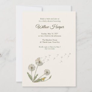 Dandelion Wishes Baby Shower Invitation