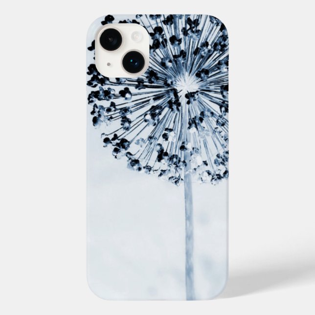 Dandelion Wishes Chic Blue Custom Floral Case-Mate iPhone Case (Back)
