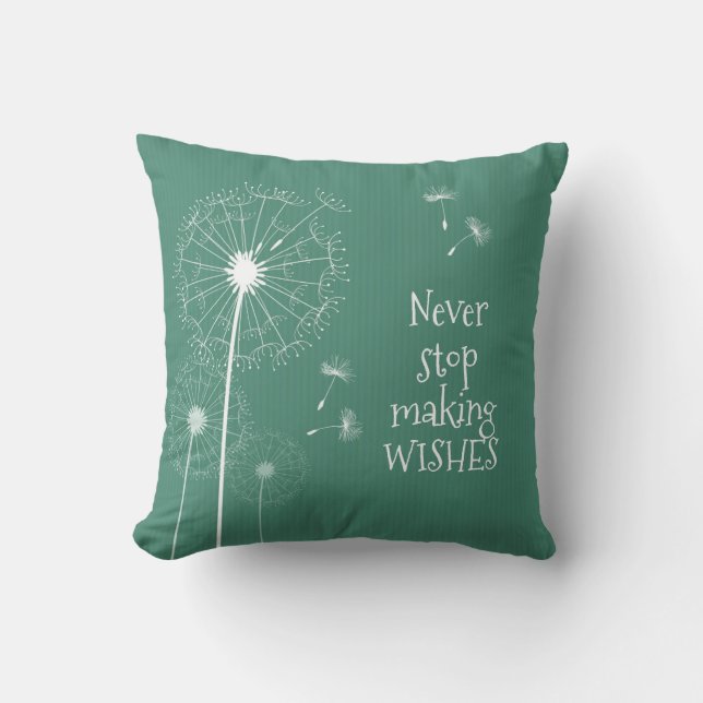 Dandelion Wishes Design Throw Pillow (Front)