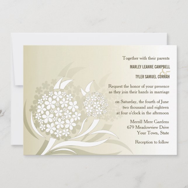 Dandelion Wishes Floral Invitation (Front)