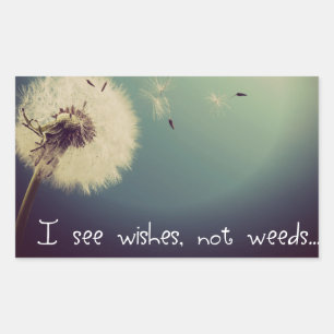 Dandelion Wishes Rectangular Sticker