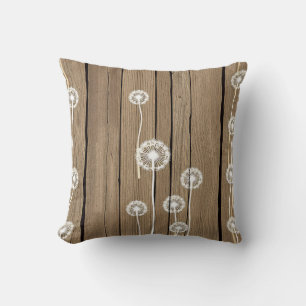 Dandelion Wood Rustic Pattern Cushion