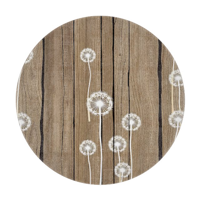 Dandelion Wood Rustic Pattern Cutting Board (Front)