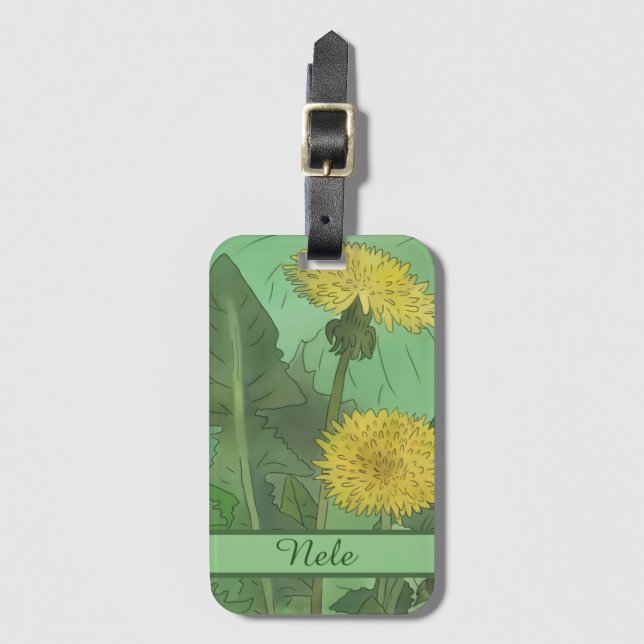 Dandelion Wrap Luggage Tag (Front Vertical)