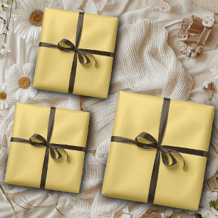 Dandelion Yellow Solid Colour Classic Elegant Wrapping Paper Sheet