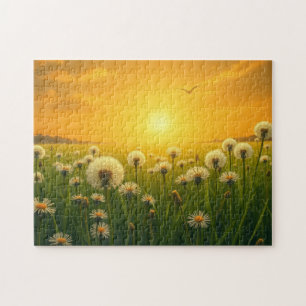 Dandelion's at sunset jigsaw puzzle