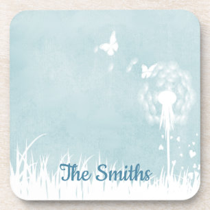 Dandelions, Butterflies & Blue Skies Coaster