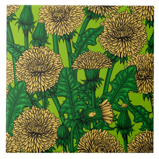 Dandelions Ceramic Tile (Front)