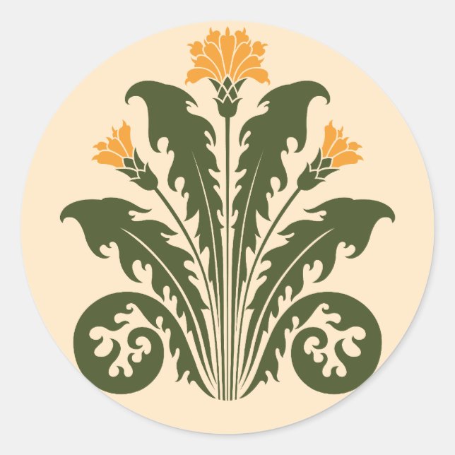 Dandelions Classic Round Sticker (Front)
