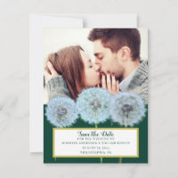 Dandelions, Dandelion Clocks Photo Save the Date