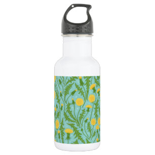 Dandelions, green, yellow and blue 532 ml water bottle