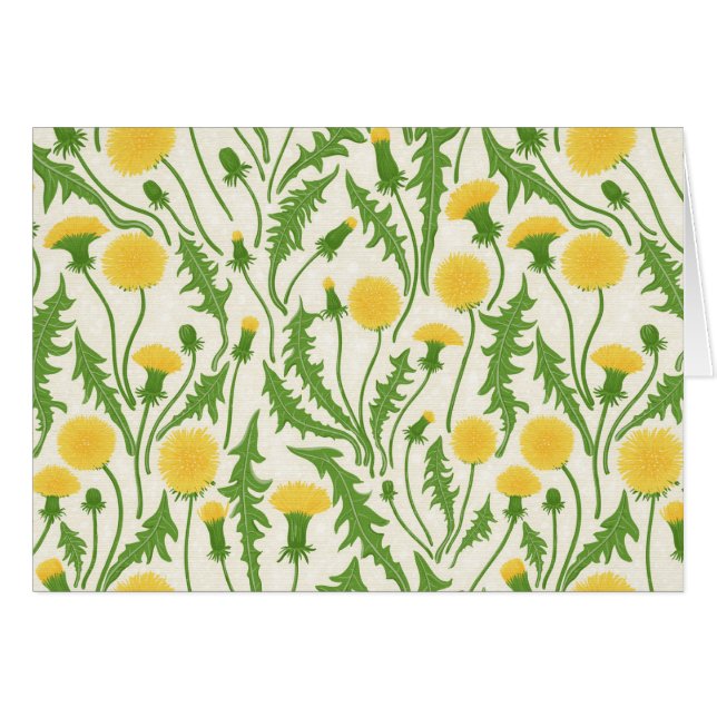 Dandelions, green, yellow and white (Front Horizontal)