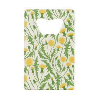 Dandelions, green, yellow and white
