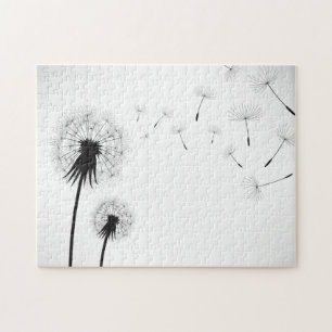 Dandelions in Silhouette Jigsaw Puzzle