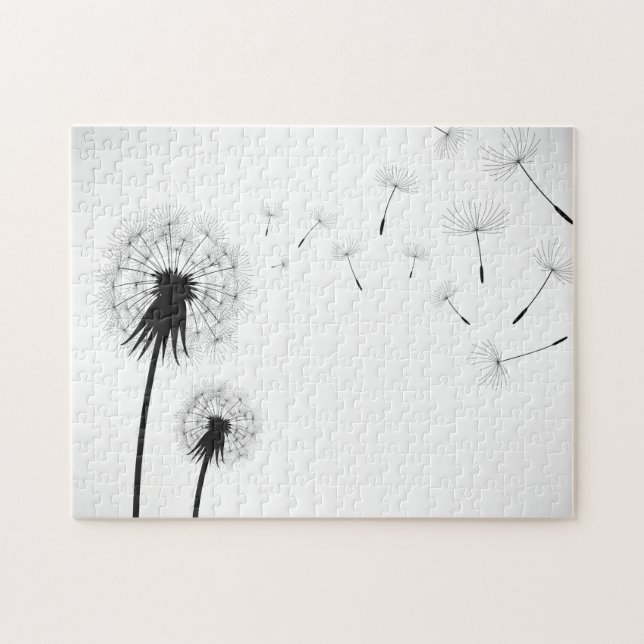 Dandelions in Silhouette Jigsaw Puzzle (Horizontal)