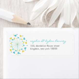 Dandelions Love Cute Summer Wedding Address Labels