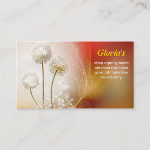 dandelions magic colourful business card