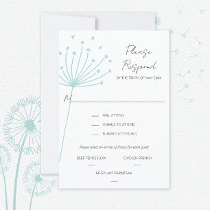 Dandelions Meal Choice Wedding Response Card
