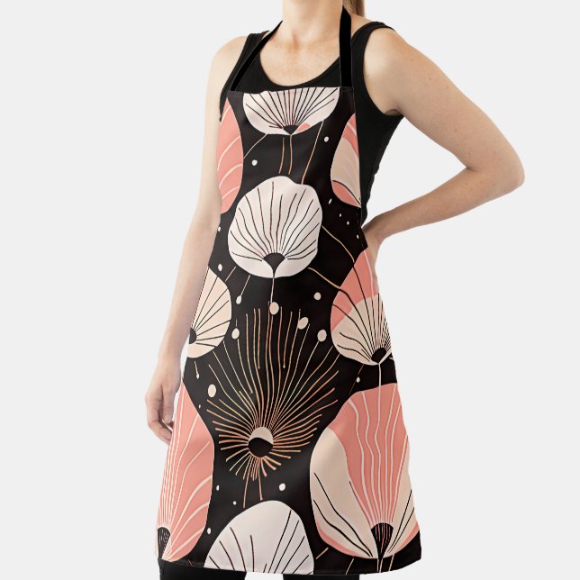 Dandelions -Mid-century- Retro Modern Design Apron (Insitu)