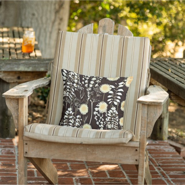 Dandelions minimalist art cushion (Chair)