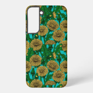 Dandelions on turquoise samsung galaxy case