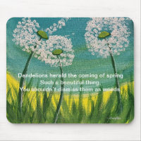 Dandelions - original artwork and poem