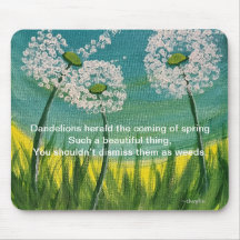 Dandelions - original artwork and poem