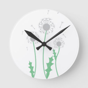 Dandelions Round Clock