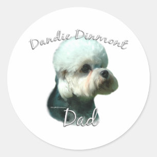 Dandie Dinmont Terrier Dad 2 Classic Round Sticker