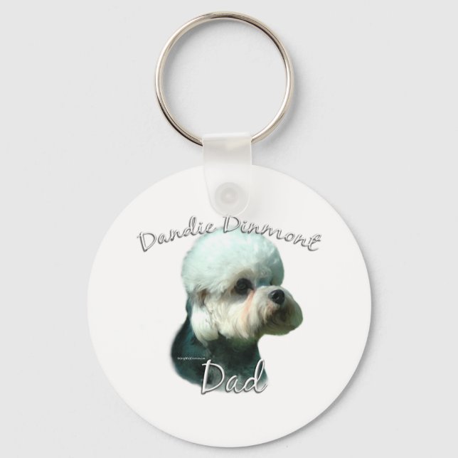 Dandie Dinmont Terrier Dad 2 Key Ring (Front)
