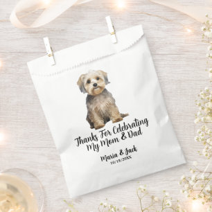 Dandie Dinmont Terrier Full Colour Pet Wedding Favour Bag