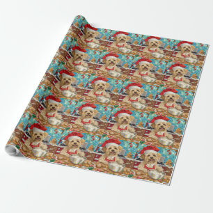 Dandie Dinmont Terrier Holiday Baking: Christmas Wrapping Paper