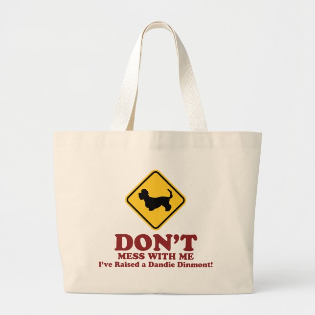 Dandie Dinmont Terrier Large Tote Bag (Front)