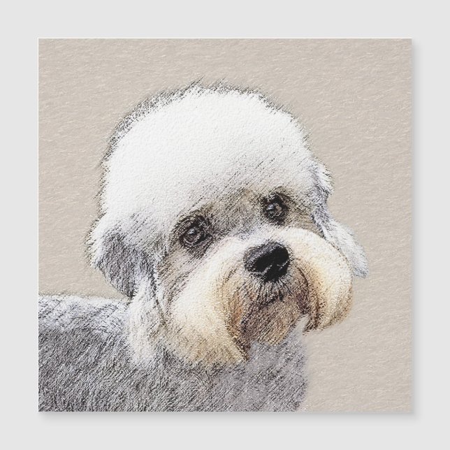 Dandie Dinmont Terrier Painting Original Dog Art (Front)