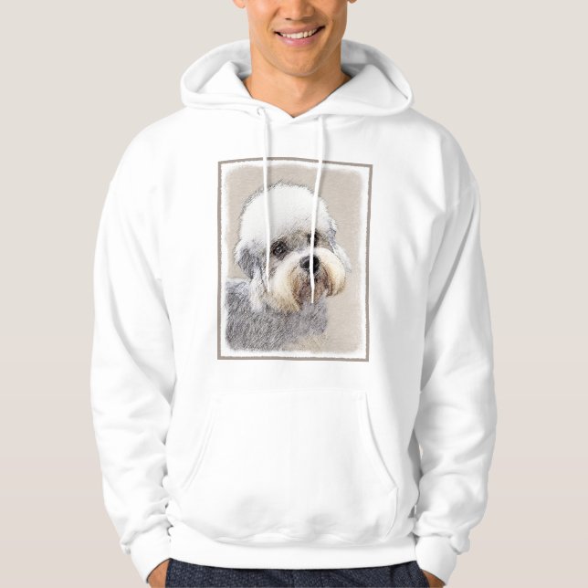 Dandie Dinmont Terrier Painting Original Dog Art Hoodie (Front)