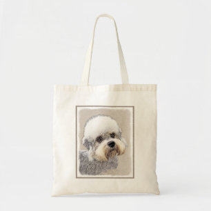 Dandie Dinmont Terrier Painting Original Dog Art Tote Bag