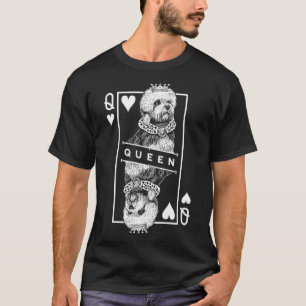 Dandie Dinmont Terrier Queen Of Hearts  Dog T-Shirt