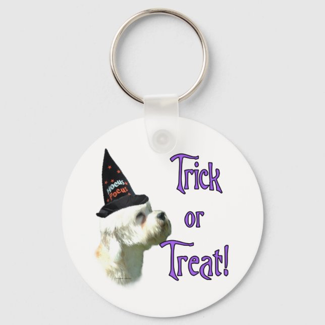 Dandie Dinmont Terrier Trick Key Ring (Front)