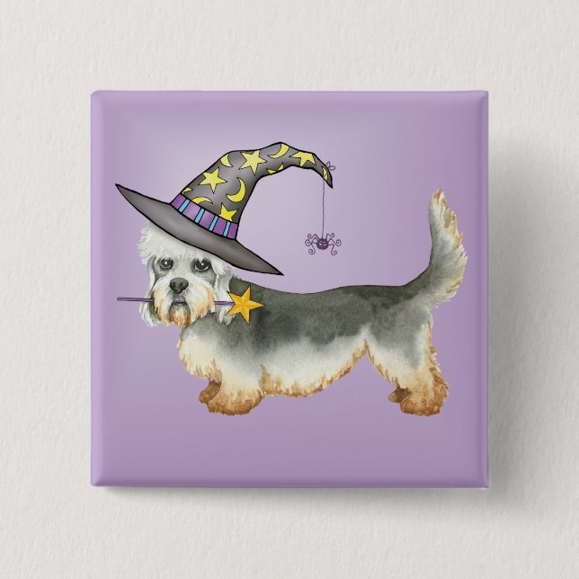 Dandie Witch 15 Cm Square Badge (Front)