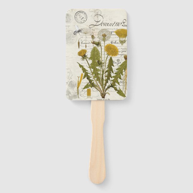 Dandilion Wedding Fan (Front)
